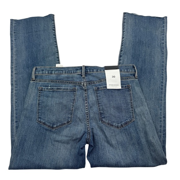 Banana Republic Denim - Banana Republic Jeans Womens 30 Blue Girlfriend Premium Denim Mid Rise Straight